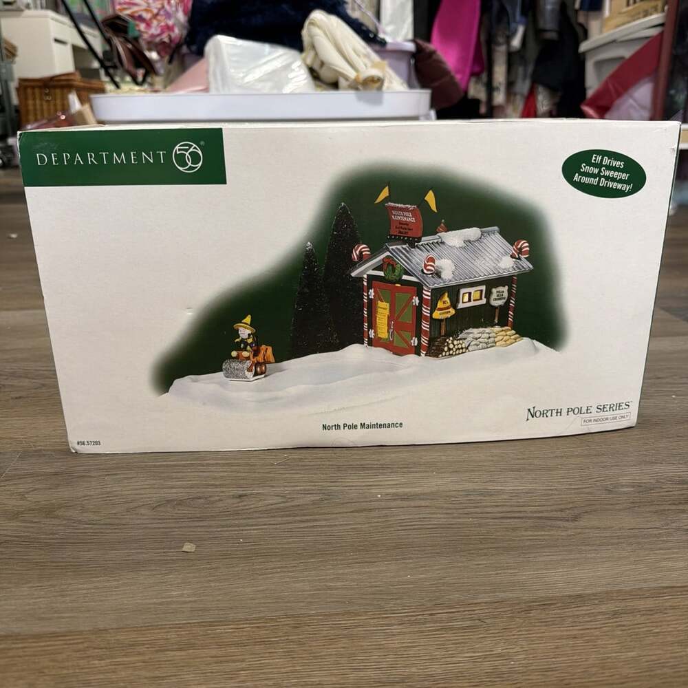Dept 56 North Pole Series North Pole Maintenance 56.57203 Animated Elf w/ Box
